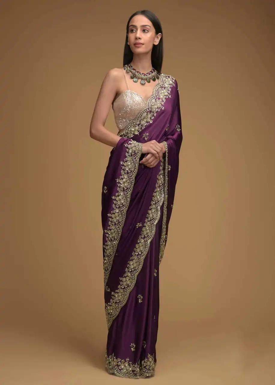 BT 1228 PurpleColor Rangoli Silk Embroidery Sequence Saree Casual, Party Wear, Traditional Wear, Wedding Wear, Expected Delivery 4-6 Working Days@1999 | Designer Sarees, Sarees, Bollywood Sarees, Creative Sarees, Ethnic Saree, Modern Digital sarees, Party Wear Sarees