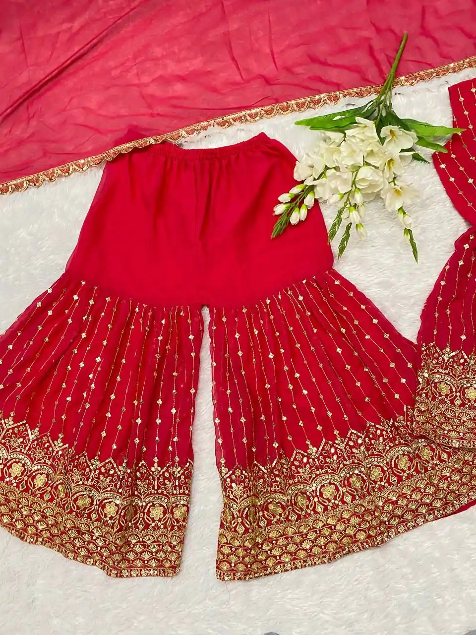   DC G52 Red Color Georgette Sequence Embroidery Gown Casual, Wedding, Party, Festive, Events Etc. Expected Delivery 4-6 Working Days @2499/- | Jump Suits, Salwar suit, Casual Suits, Creative suits, Designer Suits, Palazzo Suits, Party Wear Suits, Patiala Suits, Straight Suits