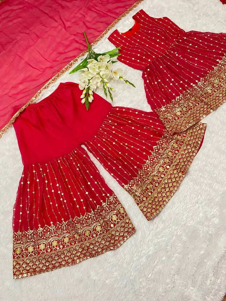   DC G52 Red Color Georgette Sequence Embroidery Gown Casual, Wedding, Party, Festive, Events Etc. Expected Delivery 4-6 Working Days @2499/- | Jump Suits, Salwar suit, Casual Suits, Creative suits, Designer Suits, Palazzo Suits, Party Wear Suits, Patiala Suits, Straight Suits