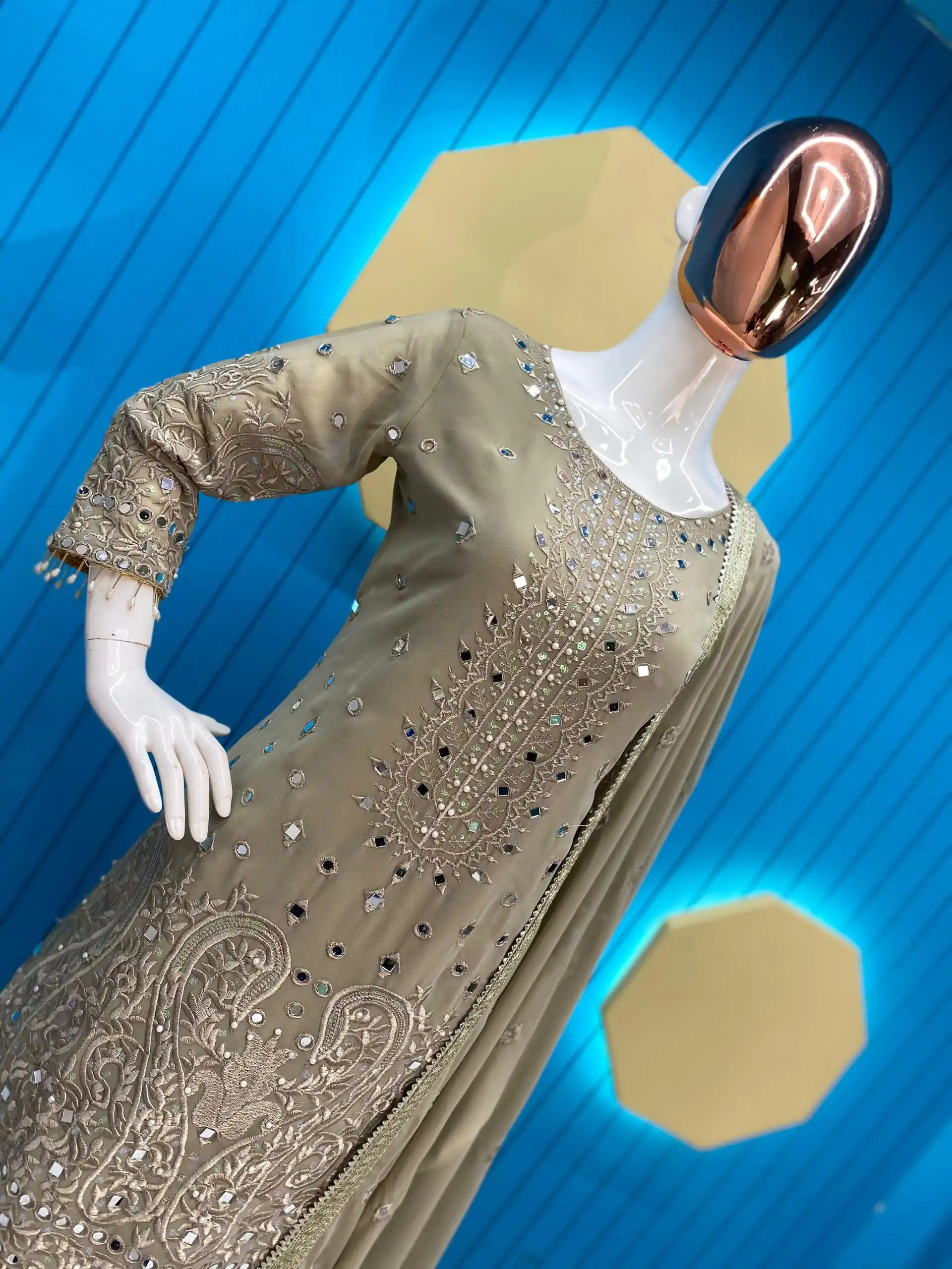 LG 1853 Tan color Georgette Sequence Embroidery Salwar Suit Casual, Wedding, Party, Festive, Events . Expected Delivery  4-6 Working Days @2199/- | Salwar suit, Casual Suits, Creative suits, Designer Suits, Palazzo Suits, Party Wear Suits, Patiala Suits, Straight Suits