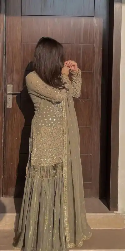 LG 1853 Tan color Georgette Sequence Embroidery Salwar Suit Casual, Wedding, Party, Festive, Events . Expected Delivery 4-6 Working Days @2199/- | Salwar suit, Casual Suits, Creative suits, Designer Suits, Palazzo Suits, Party Wear Suits, Patiala Suits, Straight Suits
