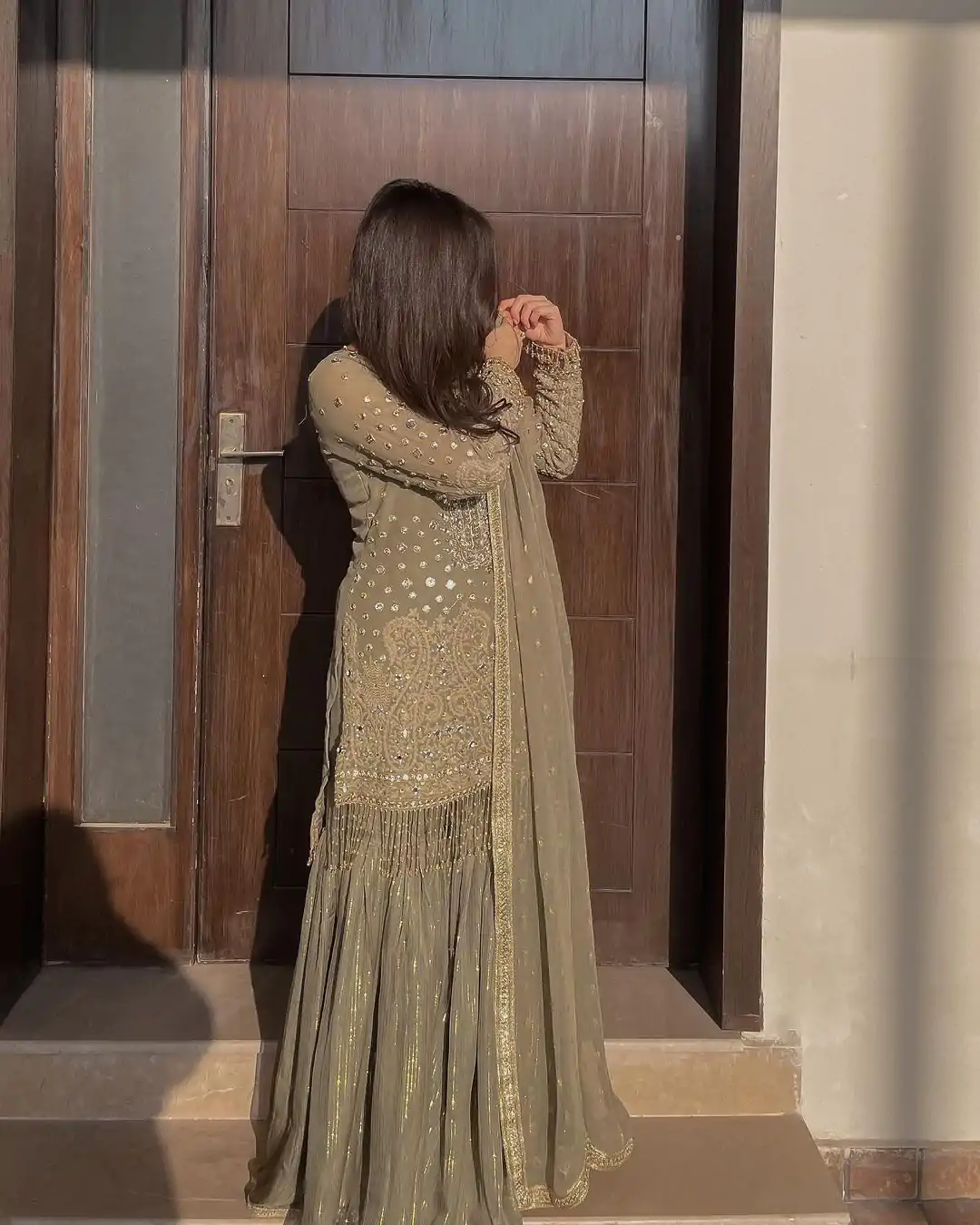LG 1853 Tan color Georgette Sequence Embroidery Salwar Suit Casual, Wedding, Party, Festive, Events . Expected Delivery  4-6 Working Days @2199/- | Salwar suit, Casual Suits, Creative suits, Designer Suits, Palazzo Suits, Party Wear Suits, Patiala Suits, Straight Suits