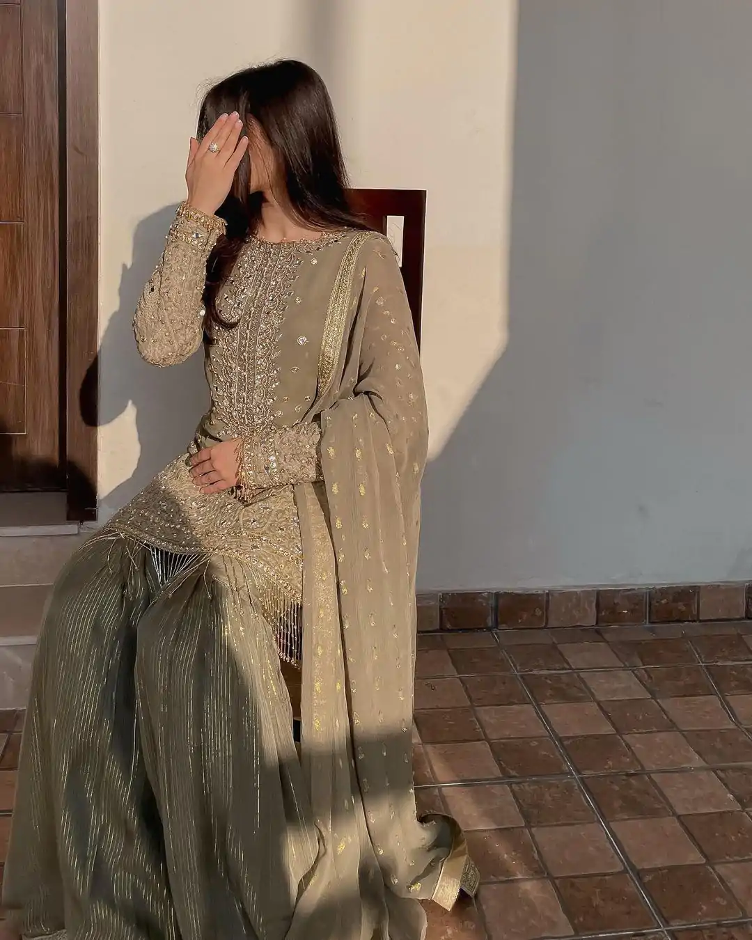 LG 1853 Tan color Georgette Sequence Embroidery Salwar Suit Casual, Wedding, Party, Festive, Events . Expected Delivery  4-6 Working Days @2199/- | Salwar suit, Casual Suits, Creative suits, Designer Suits, Palazzo Suits, Party Wear Suits, Patiala Suits, Straight Suits