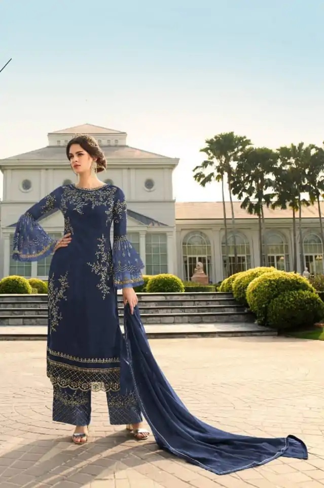 DS 0022832 Blue color Georgette Embroidered Sequence Salwar Suit Casual, Wedding, Party, Festive, Events . Expected Delivery  4-6 Working Days @1899/- | Salwar suit, Casual Suits, Creative suits, Designer Suits, Palazzo Suits, Party Wear Suits, Patiala Suits, Straight Suits