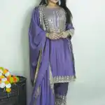 SRK 5151 Dark Violet Color Pure Chinnon Silk Embroidery Sequence Salwar Suit Wedding, Party, Festive, Events Expected Delivery 4-6 Working Days @ 1949/- | Jump Suits, Salwar suit, Casual Suits, Creative suits, Designer Suits, Palazzo Suits, Party Wear Suits, Patiala Suits, Straight Suits