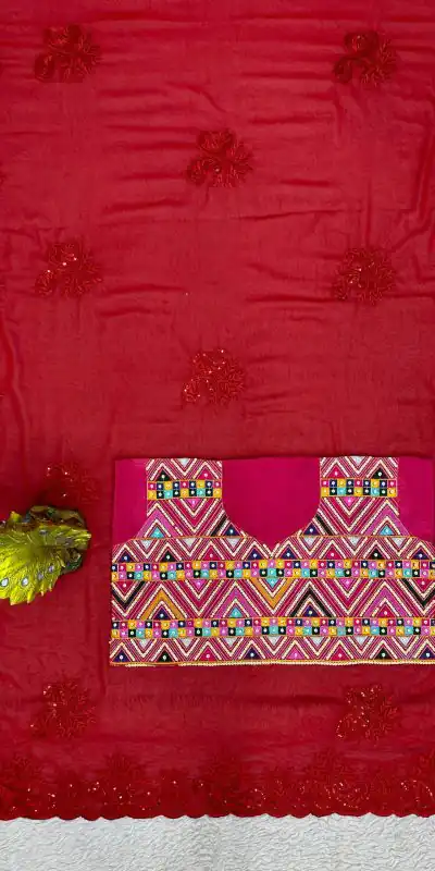 KD 443 Red Color Faux Georgette Thread With Sequence Saree Casual, Party, Wedding, Festive, Events Etc.  Expected Delivery  4-6 Working Days @1799/- Only | Designer Sarees, Sarees, Bollywood Sarees, Creative Sarees, Embroidered Sarees, Ethnic Saree, Modern Digital sarees, Party Wear Sarees