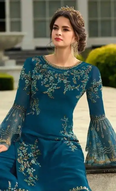 DS 0022832 Royal Blue color Georgette Embroidered Sequence Salwar Suit Casual, Wedding, Party, Festive, Events . Expected Delivery  4-6 Working Days @1899/- | Salwar suit, Casual Suits, Creative suits, Designer Suits, Palazzo Suits, Party Wear Suits, Patiala Suits, Straight Suits