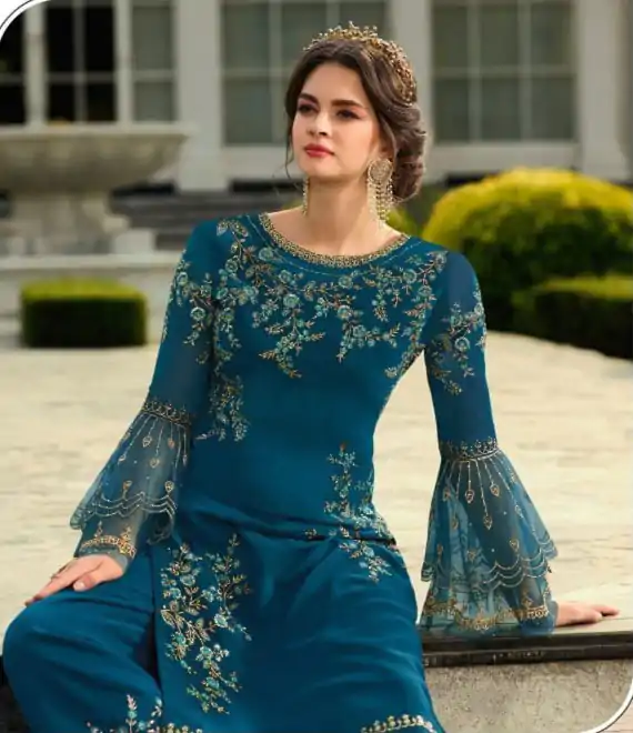 DS 0022832 Royal Blue color Georgette Embroidered Sequence Salwar Suit Casual, Wedding, Party, Festive, Events . Expected Delivery  4-6 Working Days @1899/- | Salwar suit, Casual Suits, Creative suits, Designer Suits, Palazzo Suits, Party Wear Suits, Patiala Suits, Straight Suits