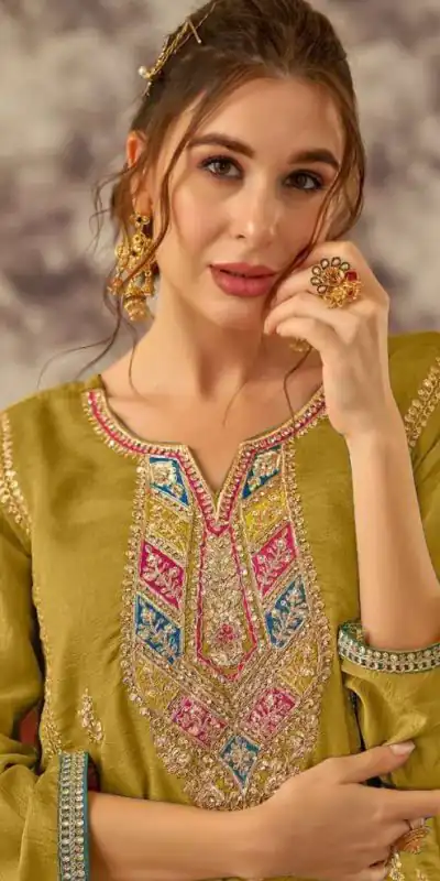 FC MARIA 1086 Mustard Color Vichitra Embroidery Codding Sequence Salwar Suit Wedding, Party, Festive events, etc. Expected Delivery 4-6 Working Days @2099/- | Jump Suits, Salwar suit, Casual Suits, Creative suits, Designer Suits, Palazzo Suits, Party Wear Suits, Patiala Suits, Straight Suits