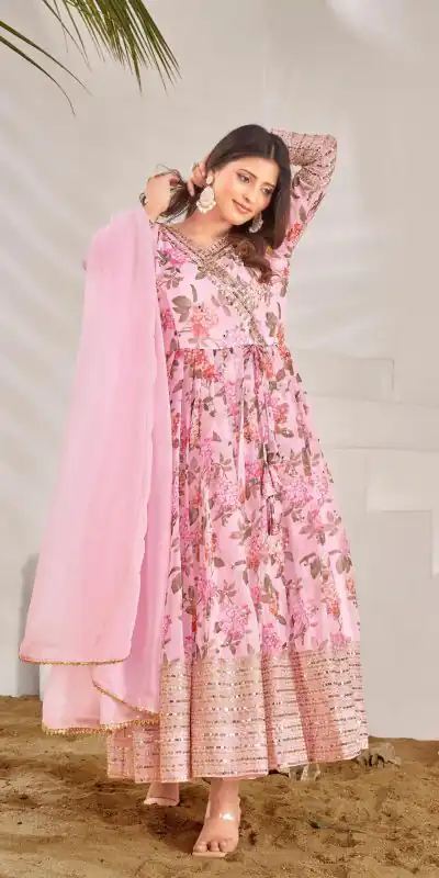NSR 751 Pink Color Georgette Embroidery Sequence Sharara Suit Casual, Wedding, Party, Festive, Events Etc. Expected Delivery 4-6 Working Days @2099/- | Jump Suits, Salwar suit, Casual Suits, Creative suits, Designer Suits, Palazzo Suits, Party Wear Suits, Patiala Suits, Straight Suits