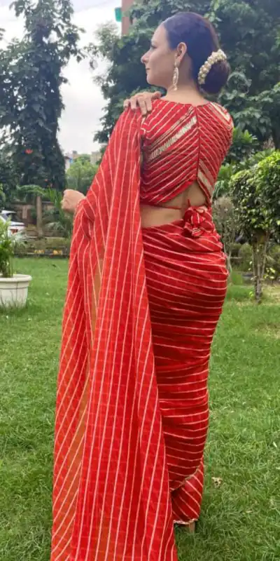 SF 257 Red Color Soft Georgette Digital Leheriya Printed Saree Casual Wedding ,Festive ,Events Etc. Expected Delivery  4-6 Working Days @1899/- | Designer Sarees, Sarees, Bollywood Sarees, Creative Sarees, Embroidered Sarees, Ethnic Saree, Modern Digital sarees, Party Wear Sarees