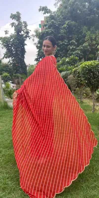 SF 257 Red Color Soft Georgette Digital Leheriya Printed Saree Casual Wedding ,Festive ,Events Etc. Expected Delivery 4-6 Working Days @1899/- | Designer Sarees, Sarees, Bollywood Sarees, Creative Sarees, Embroidered Sarees, Ethnic Saree, Modern Digital sarees, Party Wear Sarees