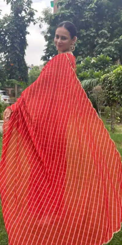 SF 257 Red Color Soft Georgette Digital Leheriya Printed Saree Casual Wedding ,Festive ,Events Etc. Expected Delivery 4-6 Working Days @1899/- | Designer Sarees, Sarees, Bollywood Sarees, Creative Sarees, Embroidered Sarees, Ethnic Saree, Modern Digital sarees, Party Wear Sarees