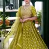SSR 465 Green Chinnon Silk Embroidery Sequins Lehenga Choli Wedding, Party, Festive, Events Etc.   Expected Delivery 4-6 Working Days @2099/- | Lehenga, Creative Lehenga, Designer Lehenga, Embroidered Lehenga, Party Wear Lehenga