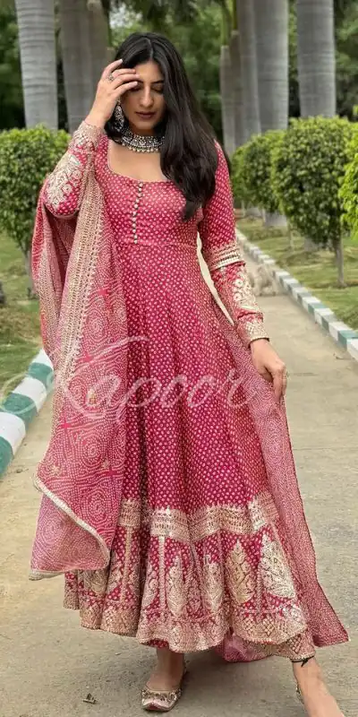 Sr 1617 Pink color Georgette Material Digital Printed Anarkali Suit Casual, Wedding, Party, Festive, Events . Expected Delivery  4-6 Working Days @2149/- | Anarkali Suits, Bollywood Anarkali, Creative-Anarkali, Designer Anarkali, Embroidered Anarkali, Party Wear Anarkali