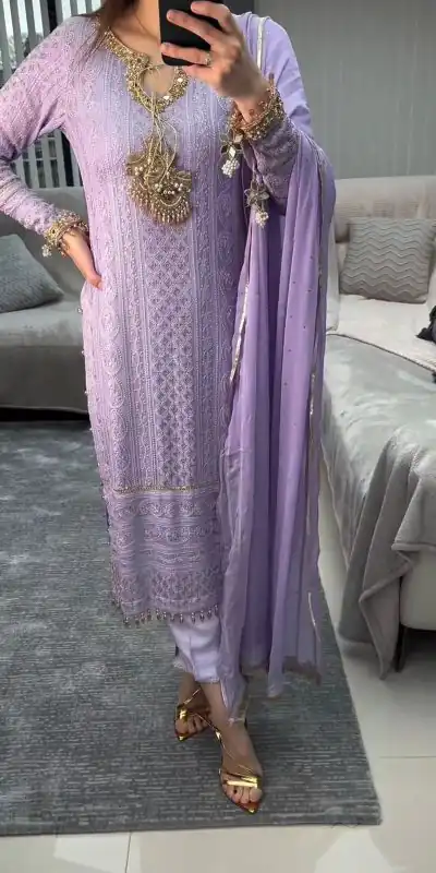 AD156 Violet Color Chinon Silk Embroidery Sequence Salwar Suit Wedding, Party, Festive, Events Expected Delivery 4-6 Working Days @ 2199/- | Salwar suit, Casual Suits, Creative suits, Designer Suits, Palazzo Suits, Party Wear Suits, Patiala Suits, Straight Suits