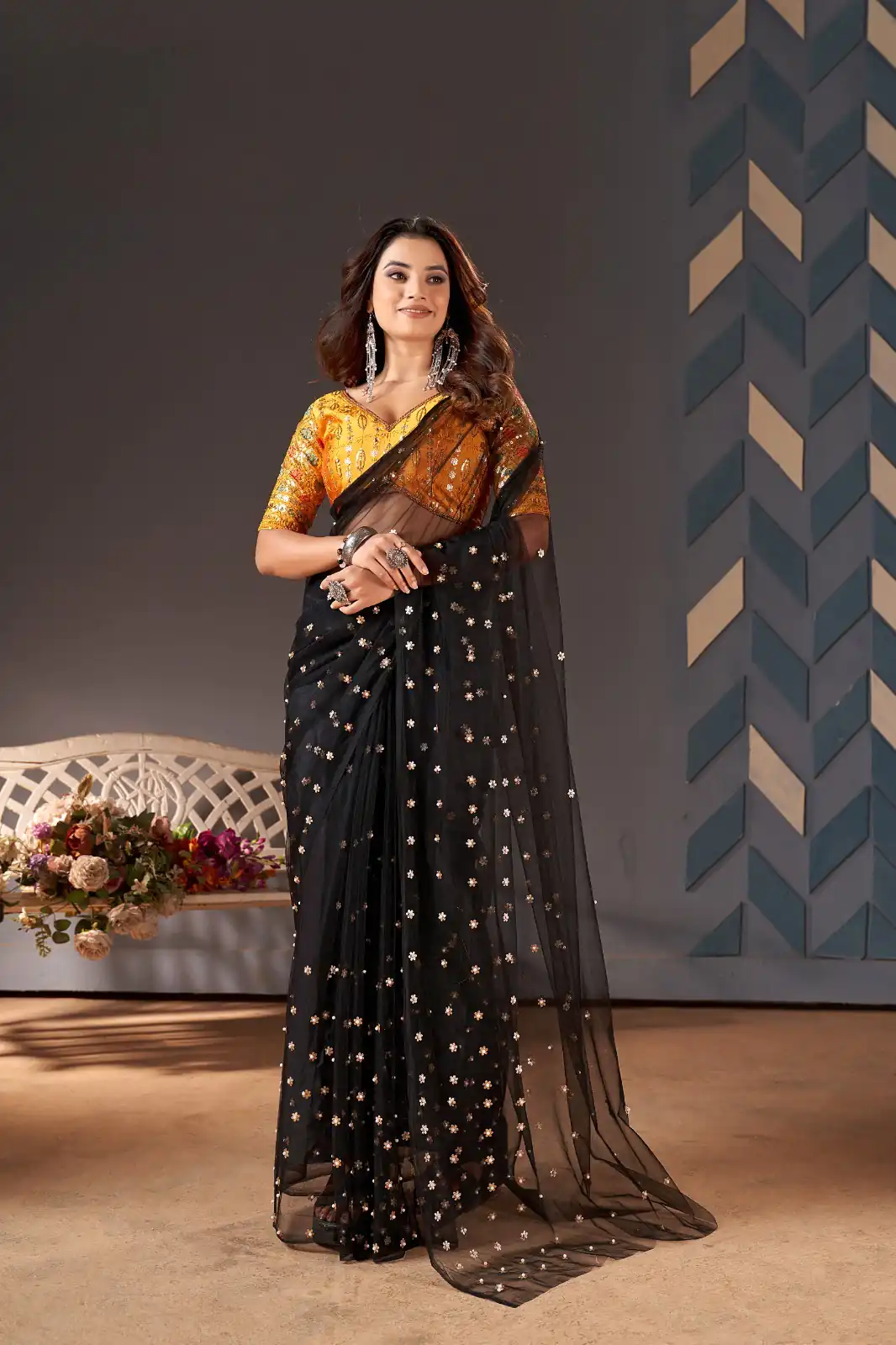 BT 1158 Black Color Heavy Butterfly Net Embroidery Saree Casual, Party Wear, Traditional Wear, Wedding Wear, Expected Delivery 4-6 Working Days@1699 | Designer Sarees, Sarees, Bollywood Sarees, Creative Sarees, Ethnic Saree, Modern Digital sarees, Party Wear Sarees