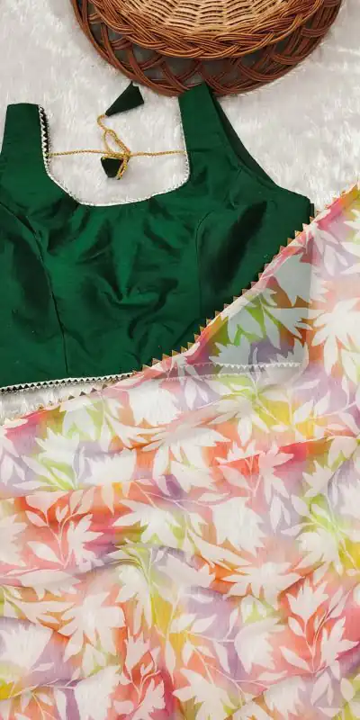  JM BigBoss3 Cream Color Heavy Fox Georgette Digital Printed Saree Party Wear, Events, Festivals Expected Delivery 4-6 Working Days 1569/- | Designer Sarees, Sarees, Bollywood Sarees, Creative Sarees, Embroidered Sarees, Ethnic Saree, Modern Digital sarees, Party Wear Sarees