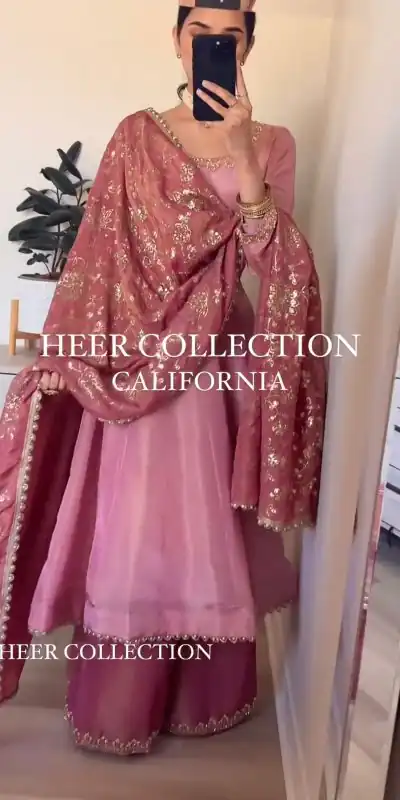 AD159 Pink Color Jimmy Choo Embroidery Anarkali Suit Wedding, Party, Festive events, etc.  Expected Delivery  4-6 Working Days @2699/- | Anarkali Suits, Bollywood Anarkali, Creative-Anarkali, Designer Anarkali, Embroidered Anarkali, Party Wear Anarkali