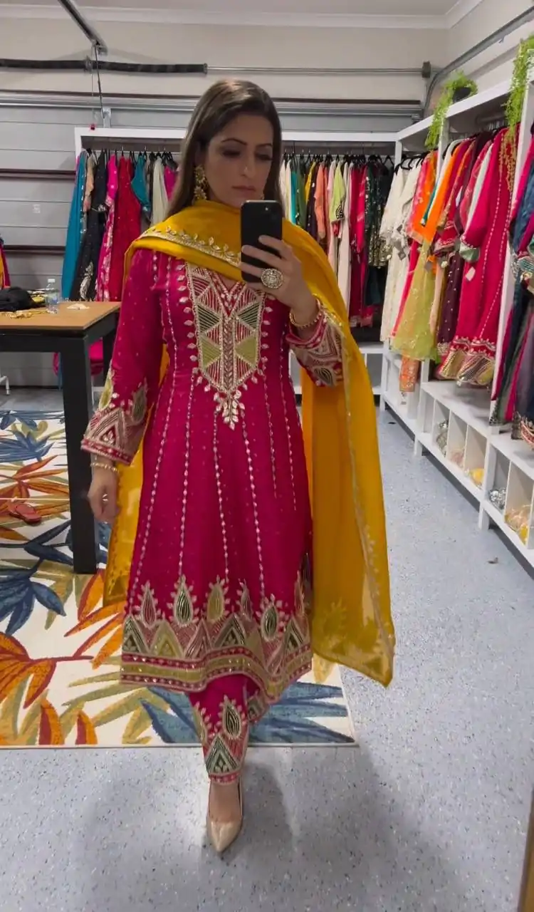  DC G50 Pink Color Roman Silk Embroidery Sequins Gown Casual, Wedding, Party, Festive, Events Etc. Expected Delivery 4-6 Working Days @2549/- | Gowns, Bollywood Gowns, Creative Gowns, Designer Gowns, Embroidered Gowns, Party Wear Gowns