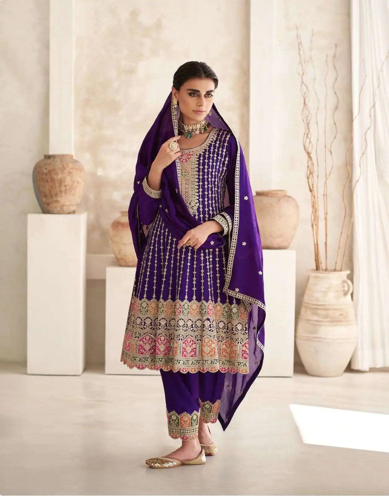  DS 9775 Violet  Color Premium Silk Embroidery Work Sharara Suit Wedding, Party, Festive, Events Etc. Expected Delivery 4-6 Working Days @2799 | Salwar suit, Casual Suits, Creative suits, Designer Suits, Palazzo Suits, Party Wear Suits, Straight Suits