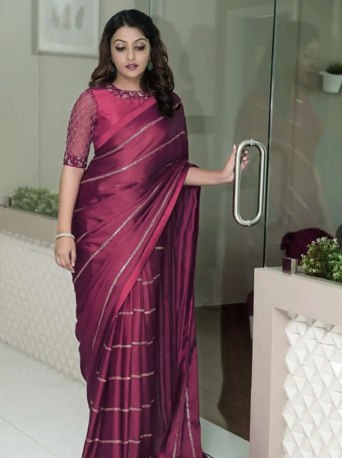 AC Purple LABEL Color Vichitra Fabric And Sequence Work Saree Casual, Wedding, Festive, Events Expected Delivery 4-6 Working Days @1849 /- | Designer Sarees, Sarees, Bollywood Sarees, Creative Sarees, Embroidered Sarees, Ethnic Saree, Modern Digital sarees, Party Wear Sarees
