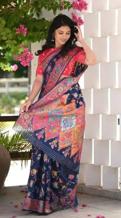 DDF 501 Blue Color Kashmiri Running Thread Zari Work Saree Casual, Party Wear, Events, Festivals Etc. Expected Delivery 4-6 Working Days 2399/- | Designer Sarees, Sarees, Bollywood Sarees, Creative Sarees, Embroidered Sarees, Ethnic Saree, Modern Digital sarees, Party Wear Sarees