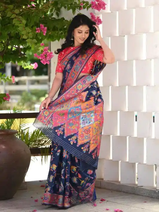 DDF 501 Blue Color Kashmiri Running Thread Zari Work Saree Casual, Party Wear, Events, Festivals Etc. Expected Delivery 4-6 Working Days 2399/- | Designer Sarees, Sarees, Bollywood Sarees, Creative Sarees, Embroidered Sarees, Ethnic Saree, Modern Digital sarees, Party Wear Sarees