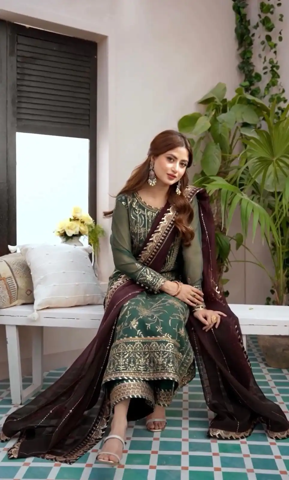 NF 1208 Green color Faux Georgette Embroidery Salwar Suit Casual, Wedding, Party, Festive, Events . Expected Delivery  4-6 Working Days @2049 | Jump Suits, Salwar suit, Casual Suits, Creative suits, Designer Suits, Palazzo Suits, Party Wear Suits, Patiala Suits, Straight Suits