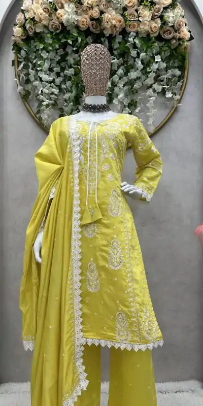 RTC 5703 Mustard Color Maslin silk Thread Work Salwar Suit Casual, Wedding, Party, Festive, Events. Expected Delivery 4-6 Working Days @2099/- | Salwar suit, Casual Suits, Creative suits, Designer Suits, Palazzo Suits, Party Wear Suits, Patiala Suits, Straight Suits