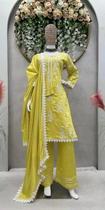 RTC 5703 Mustard Color Maslin silk Thread Work Salwar Suit Casual, Wedding, Party, Festive, Events. Expected Delivery 4-6 Working Days @2099/- | Salwar suit, Casual Suits, Creative suits, Designer Suits, Palazzo Suits, Party Wear Suits, Patiala Suits, Straight Suits