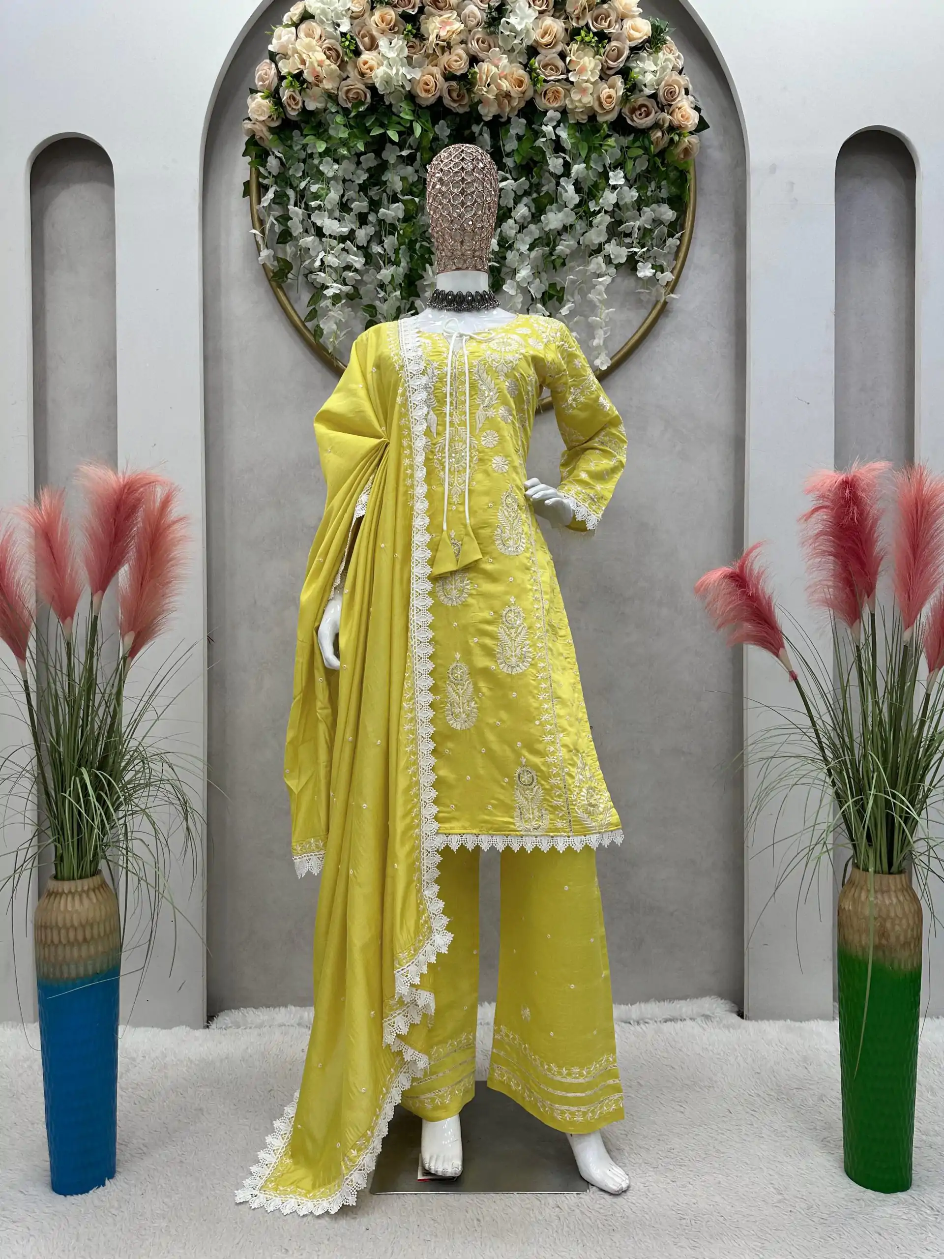 RTC 5703 Mustard Color Maslin silk Thread Work Salwar Suit Casual, Wedding, Party, Festive, Events. Expected Delivery 4-6 Working Days @2099/- | Salwar suit, Casual Suits, Creative suits, Designer Suits, Palazzo Suits, Party Wear Suits, Patiala Suits, Straight Suits