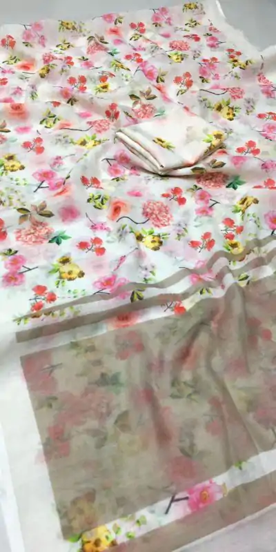 NT 568 White Color Plain Linen Digital Printed All Over Saree Events Casual Wedding Festive . Expected Delivery  4-6 Working Days @1449/- | Designer Sarees, Sarees, Bollywood Sarees, Creative Sarees, Embroidered Sarees, Ethnic Saree, Modern Digital sarees, Party Wear Sarees