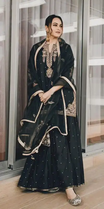 SRK 5160 Black Color Pure Chinnon Silk Embroidery Coding Dori Salwar Suit Wedding, Party, Festive, Events Expected Delivery 4-6 Working Days @ 1899/- | Jump Suits, Salwar suit, Casual Suits, Creative suits, Designer Suits, Palazzo Suits, Party Wear Suits, Patiala Suits, Straight Suits