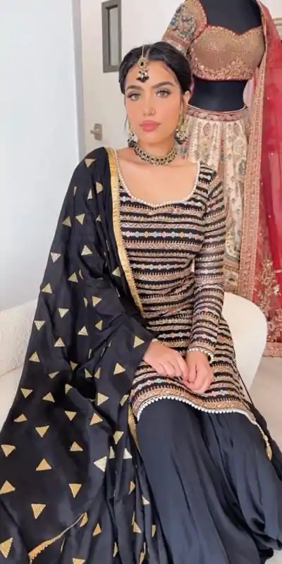 RTC 5713 Black Color Chinon Silk Thread Sequence Work Salwar Suit Wedding, Party, Festive, Events Etc. Expected Delivery 4-6 Working Days @2099/- | Salwar suit, Casual Suits, Creative suits, Designer Suits, Palazzo Suits, Patiala Suits, Straight Suits
