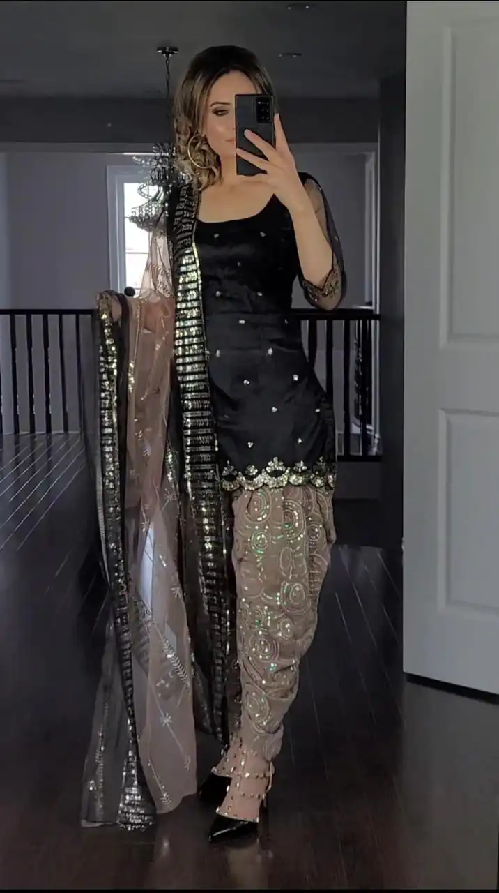 MF 372 Black Color Faux Georgette Embroidery Sequence Salwar Suit  Wedding, Party, Festive, Events Etc. Expected 4-6 Working Days @2149/- | Salwar suit, Casual Suits, Creative suits, Designer Suits, Palazzo Suits, Party Wear Suits, Patiala Suits, Straight Suits