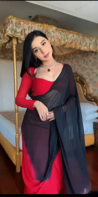 SC 274 Black & Red Color Pure Soft Georgette Silk Design All Over Saree , Party Wear, Events, Festivals Expected Delivery 4-6 Working Days 1599/- | Designer Sarees, Sarees, Bollywood Sarees, Creative Sarees, Embroidered Sarees, Ethnic Saree, Modern Digital sarees, Party Wear Sarees
