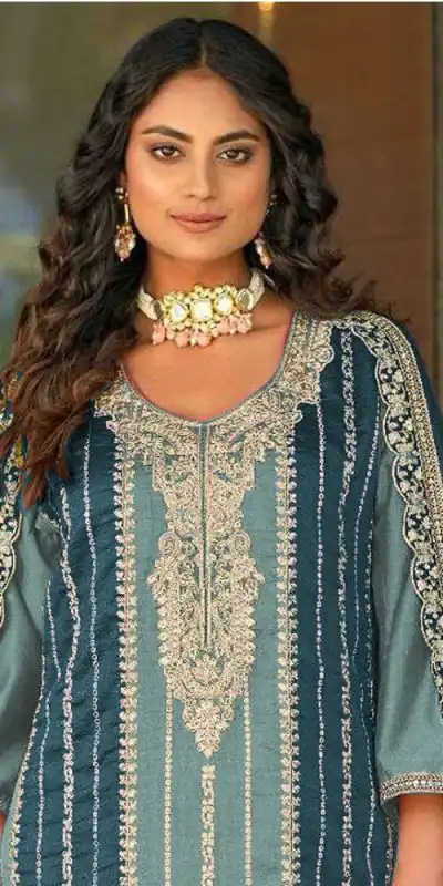 FC MARIA 1083 Blue Color Vichitra Embroidery Codding Sequence Salwar Suit Wedding, Party, Festive events, etc.  Expected Delivery  4-6 Working Days @2099/- | Jump Suits, Salwar suit, Casual Suits, Creative suits, Designer Suits, Palazzo Suits, Party Wear Suits, Patiala Suits, Straight Suits
