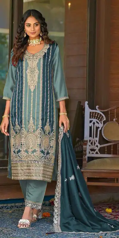 FC MARIA 1083 Blue Color Vichitra Embroidery Codding Sequence Salwar Suit Wedding, Party, Festive events, etc.  Expected Delivery  4-6 Working Days @2099/- | Jump Suits, Salwar suit, Casual Suits, Creative suits, Designer Suits, Palazzo Suits, Party Wear Suits, Patiala Suits, Straight Suits