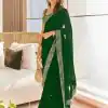 DS BT 381 Green Color Georgette Dori Thread Sequence Work Saree Wedding, Party, Festive, Events Expected Delivery 4-6 Working Days @ 1699/- | Designer Sarees, Sarees, Bollywood Sarees, Creative Sarees, Embroidered Sarees, Ethnic Saree, Modern Digital sarees, Party Wear Sarees