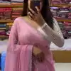 Grand Light Pink Color Georgette Shining Diamond All Over Saree