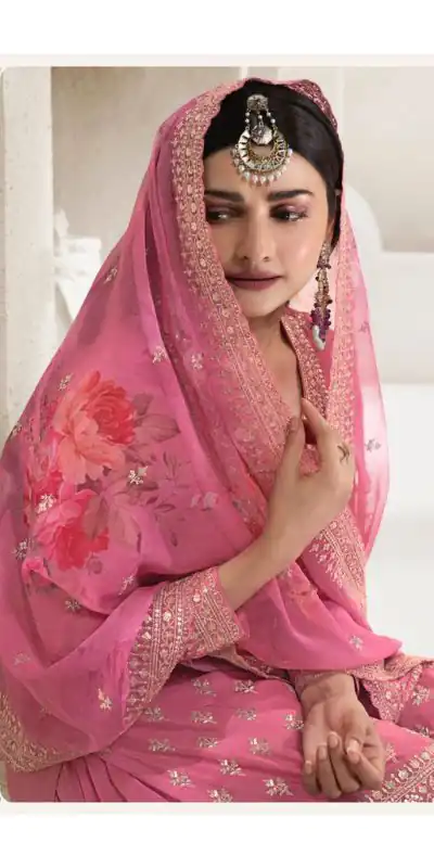 DS 67831 Pink color Viscose Chinon Embroidered Sequence Salwar Suit Casual, Wedding, Party, Festive, Events . Expected Delivery  4-6 Working Days @2849/- | Salwar suit, Casual Suits, Creative suits, Designer Suits, Palazzo Suits, Party Wear Suits, Patiala Suits, Straight Suits