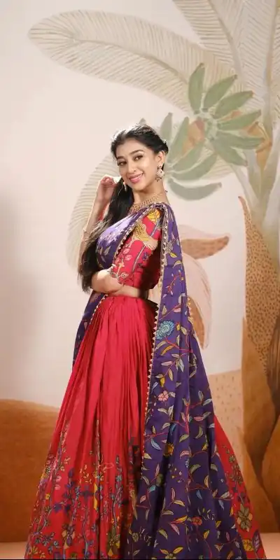 PC 376 Red Color Chant Crepe Kalamkari Printed Lehenga Choli Casual, Party Wear, Events, Festivals Wear Expected Delivery 4-6 Working Days @2099/- | Lehenga, Bollywood Lehenga, Creative Lehenga, Designer Lehenga, Embroidered Lehenga, Party Wear Lehenga