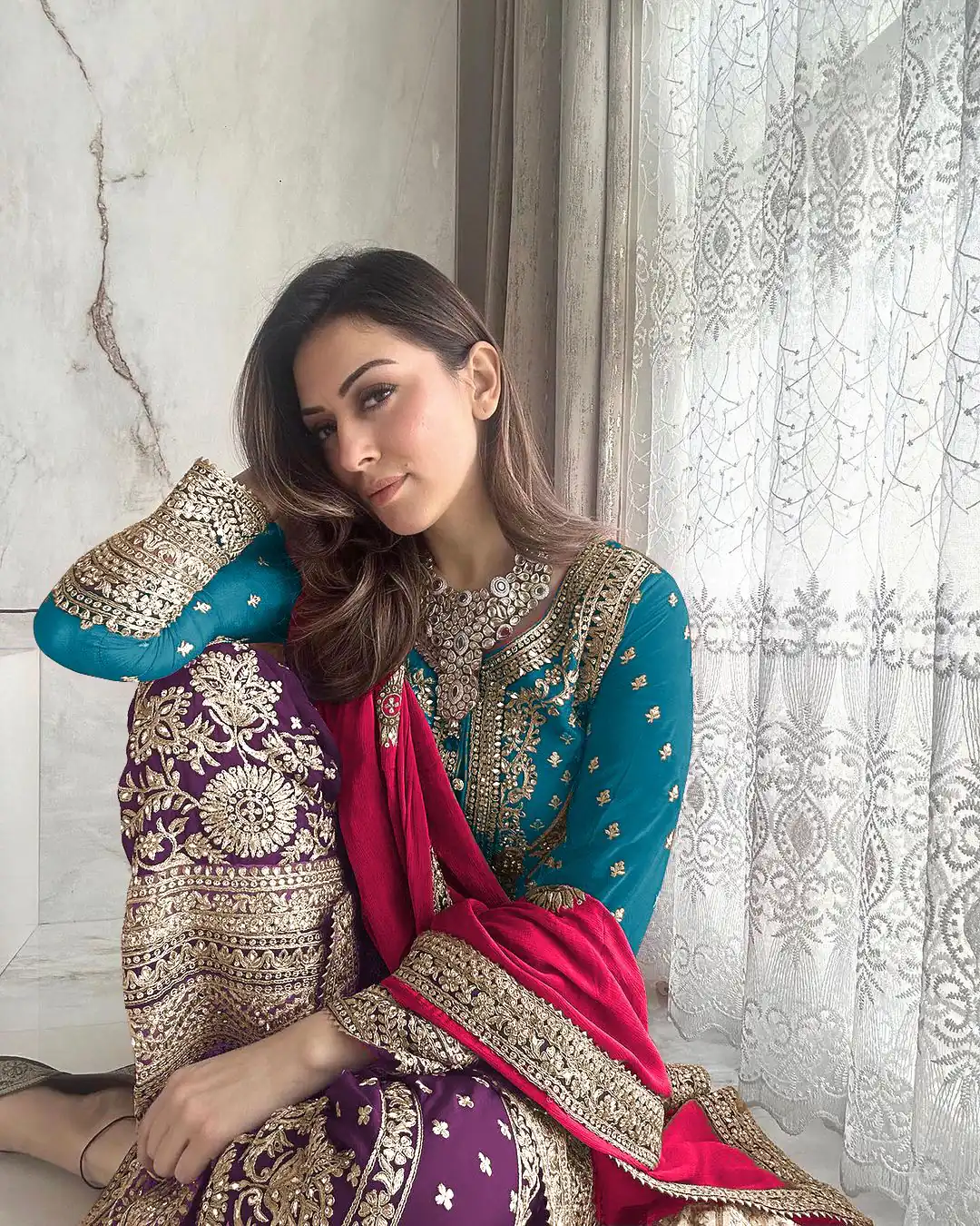 SSR 447 Blue Color Georgette Embroidery Salwar Suit Wedding, Party, Festive, Events Expected Delivery 4-6 Working Days @ 2249/- Only | Casual Suits, Salwar suit, Creative suits, Designer Suits, Party Wear Suits, Straight Suits