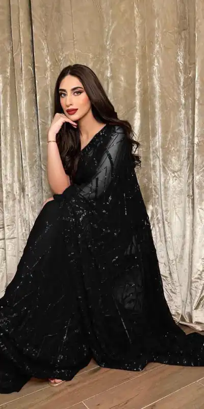 JR 615 Black Color Georgette Embroidery Sequence Piping Saree Casual, Wedding, Festive, Events Expected Delivery  4-6 Working Days @1799/- | Designer Sarees, Sarees, Bollywood Sarees, Creative Sarees, Embroidered Sarees, Ethnic Saree, Modern Digital sarees, Party Wear Sarees