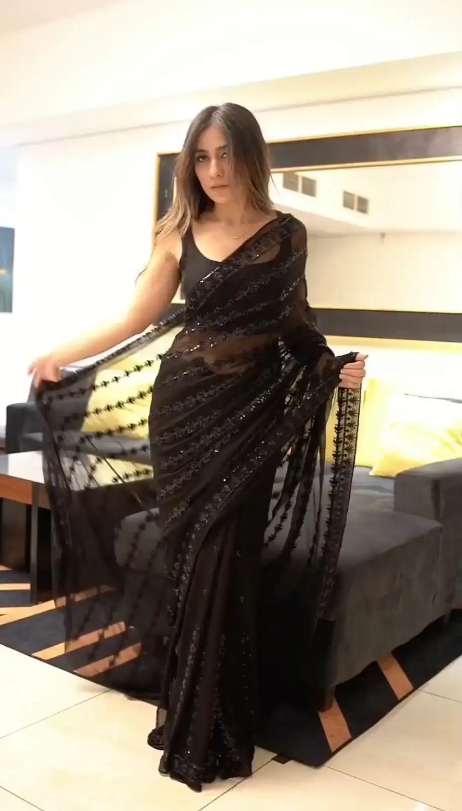 KD 471 Black Color Soft Net Thread Sequence Work Saree Casual, Party, Wedding, Festive, Events Etc.  Expected Delivery  4-6 Working Days @1749/- | Designer Sarees, Sarees, Bollywood Sarees, Creative Sarees, Embroidered Sarees, Ethnic Saree, Modern Digital sarees, Party Wear Sarees