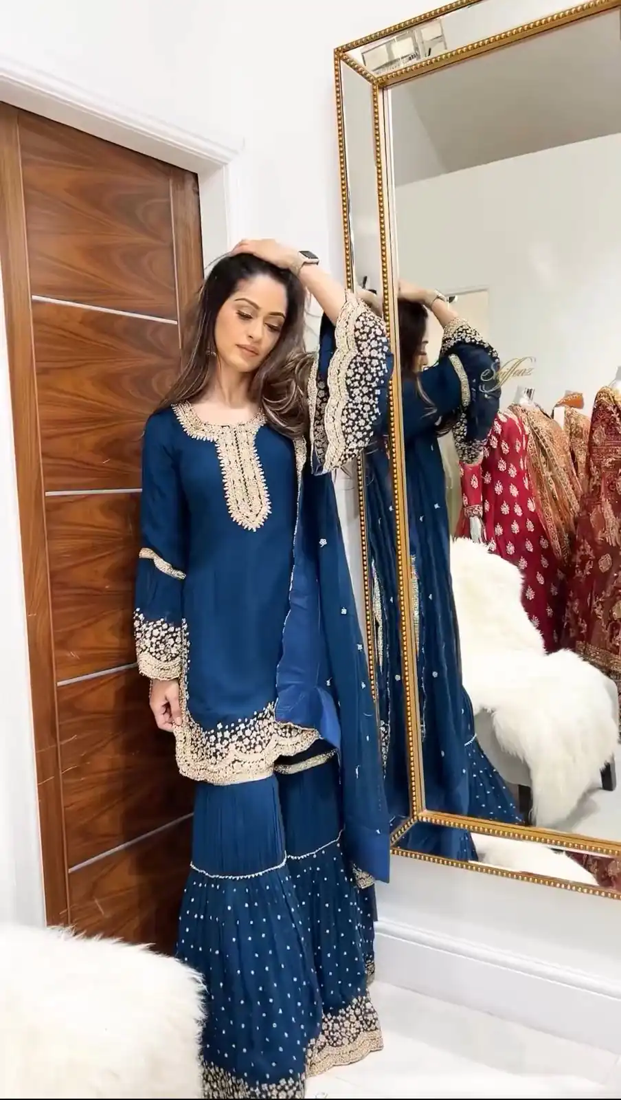NSR 797 Blue Color Faux Georgette Embroidery Work Salwar Suit Casual, Party Festive, Events Etc. Expected Delivery 4-6 Working Days @2099/ | Jump Suits, Salwar suit, Casual Suits, Creative suits, Designer Suits, Palazzo Suits, Party Wear Suits, Patiala Suits, Straight Suits