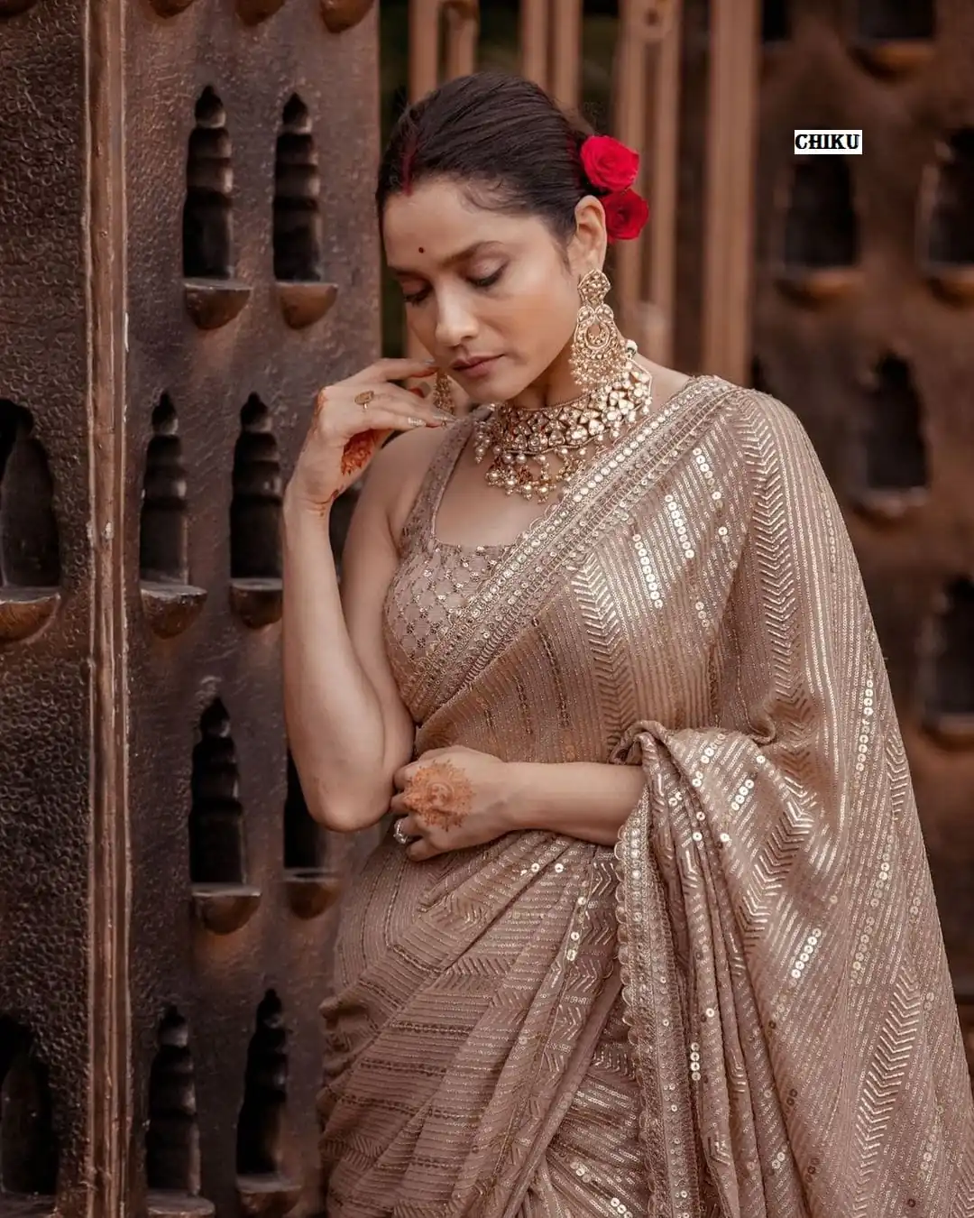 DF 3268 Chiku Color Georgette Beautiful Embroidery Saree Casual, Party Wear, Wedding, Events Etc Delivery Expected.4-6 Working Days 1749/ | Designer Sarees, Sarees, Bollywood Sarees, Creative Sarees, Embroidered Sarees, Ethnic Saree, Modern Digital sarees, Party Wear Sarees