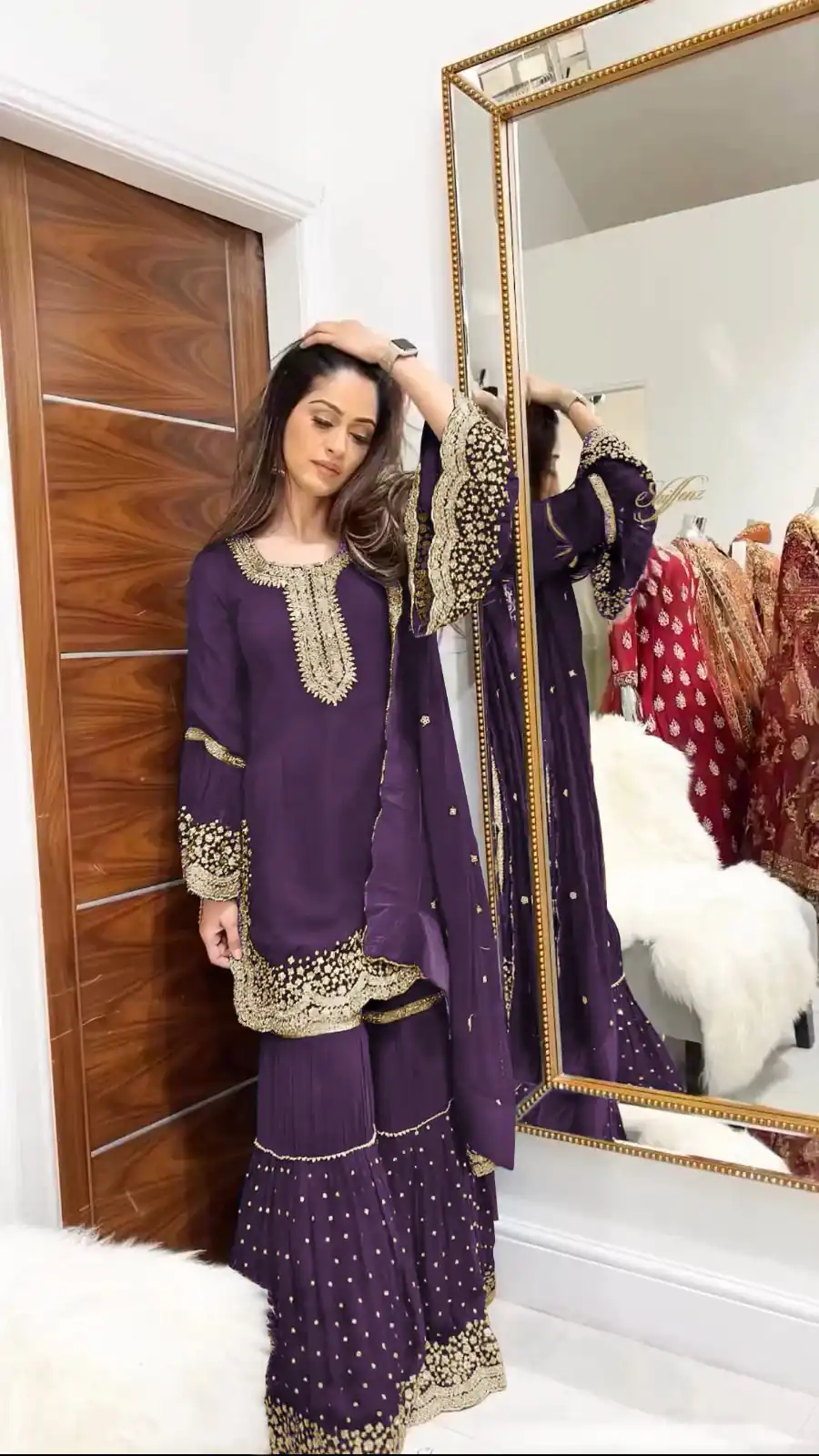 NSR 797 Purple Color Faux Georgette Embroidery Work Salwar Suit Casual, Party Festive, Events Etc. Expected Delivery 4-6 Working Days @2099/ | Jump Suits, Salwar suit, Casual Suits, Creative suits, Designer Suits, Palazzo Suits, Party Wear Suits, Patiala Suits, Straight Suits