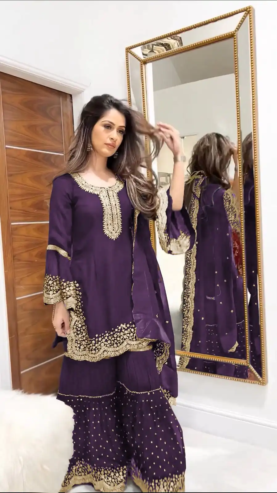 NSR 797 Purple Color Faux Georgette Embroidery Work Salwar Suit Casual, Party Festive, Events Etc. Expected Delivery 4-6 Working Days @2099/ | Jump Suits, Salwar suit, Casual Suits, Creative suits, Designer Suits, Palazzo Suits, Party Wear Suits, Patiala Suits, Straight Suits
